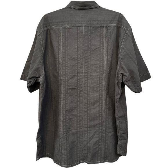 Tasso Elba Men’s XL Black Cotton Short Sleeve Button Shirt - Picture 2 of 5